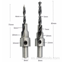 Brocas cónicas de vástago hexagonal de herramienta eléctrica HSS de calidad